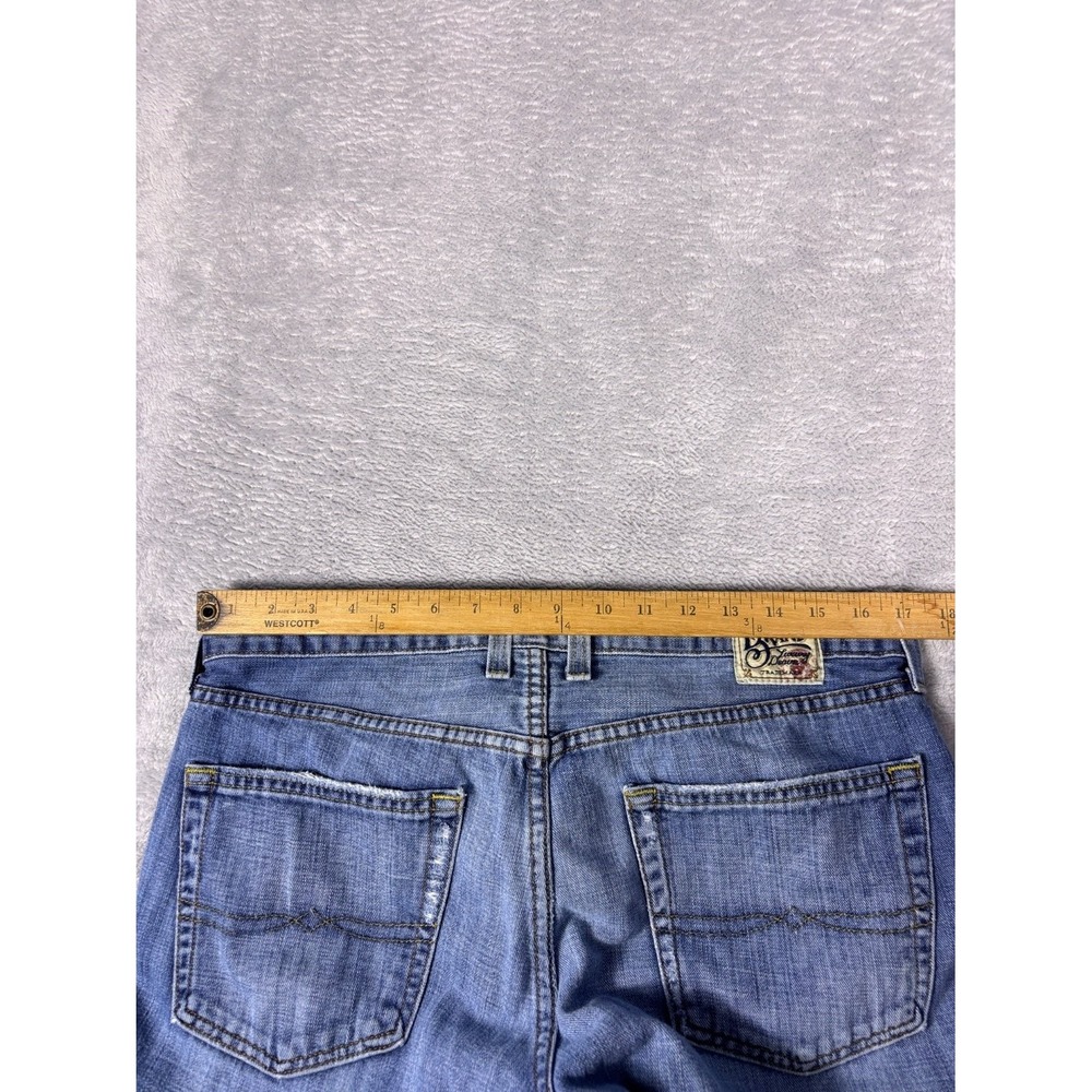 Vintage Lucky Brand Vintage Straight Jeans Mens 34x31 Blue Embroidered - Picture 13 of 14